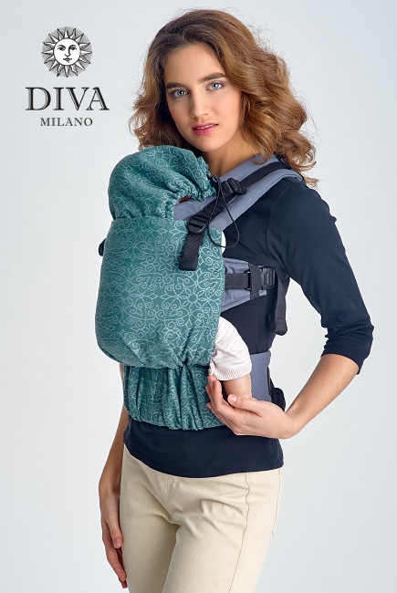 Эрго-рюкзак Diva Milano Barocco Lions Petrel, Simple One! со льном