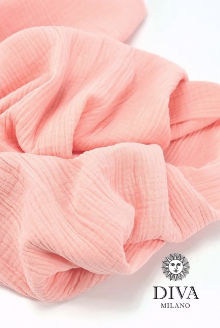 Маска медицинская многоразовая детская из муслина, коралловый