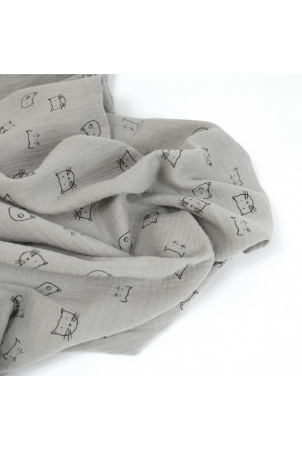 Медицинская маска против вирусов многоразовая (для взрослого), Grey Cats