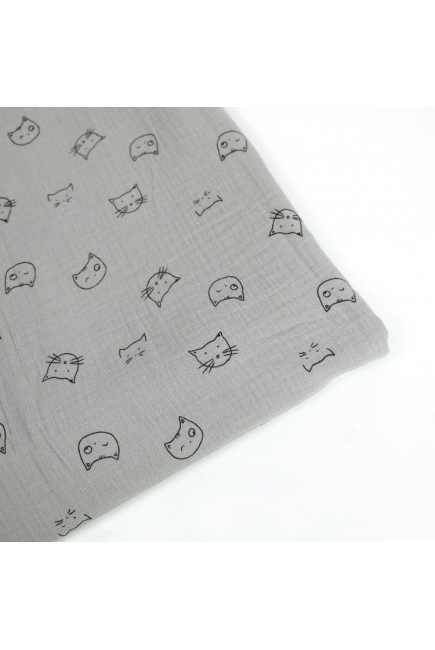 Медицинская маска многоразовая детская против вирусов, Grey Cats