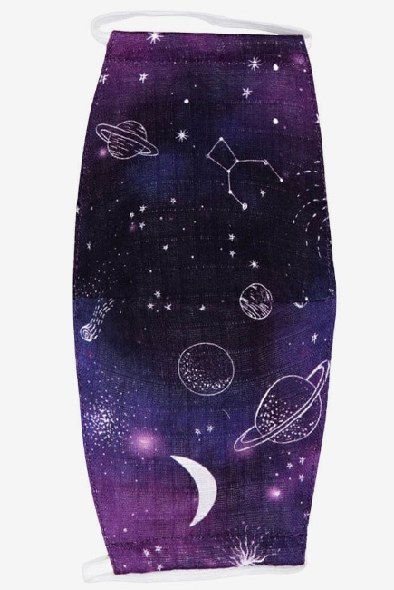 Набор медицинских масок для взрослого и ребенка, Night Galaxy