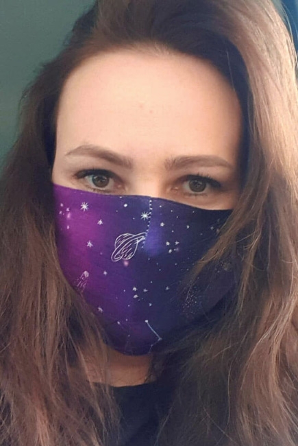 Маска медицинская защитная многоразовая (для взрослого), Night Galaxy