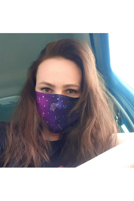 Набор медицинских масок для взрослого и ребенка, Night Galaxy