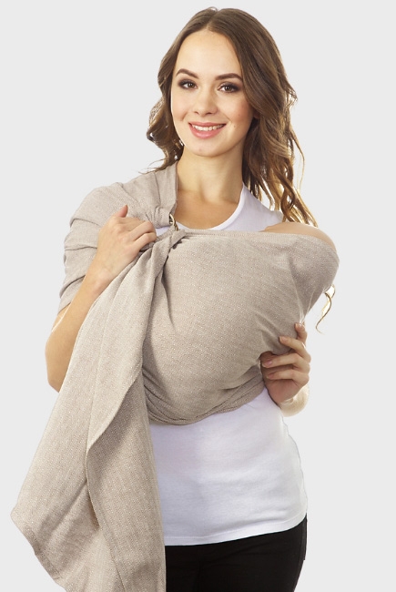 Слинг с кольцами Mums Era Needle, кофейный