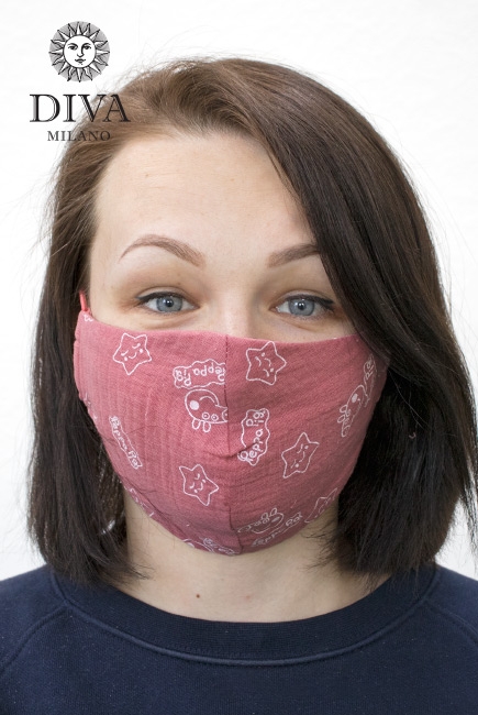 Маска медицинская многоразовая защитная от вирусов (для взрослого), принт Peppa Pig