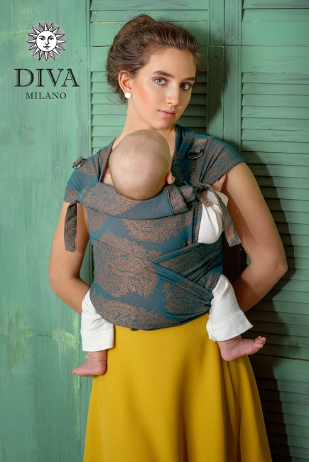 Май-слинг шарфовый с рождения Diva Essenza, Petrel