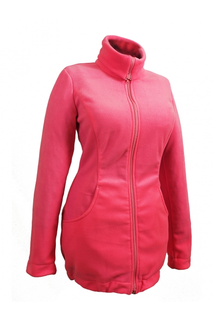 Флисовая слингокуртка и куртка для беременных, коралловый