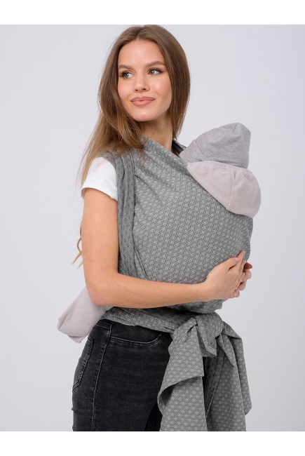 Слинг-шарф алмазного плетения YM, жемчужный