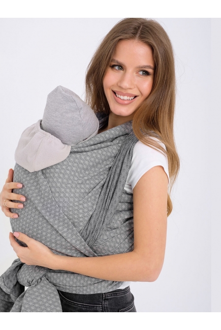 Слинг-шарф алмазного плетения YM, жемчужный