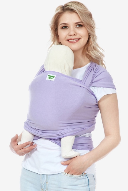 Трикотажный слинг-шарф, сиренево-розовый