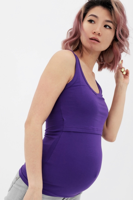 Майка для кормящих и беременных, фиолетовая