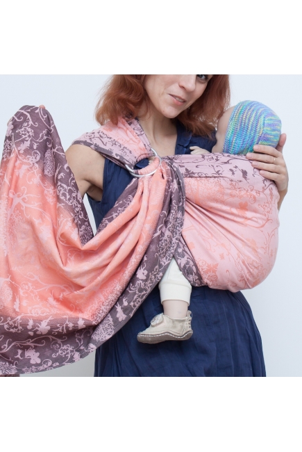 Слинг с кольцами для новорожденных Karaush Amira Coral с бамбуком