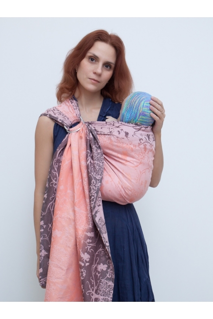 Слинг с кольцами для новорожденных Karaush Amira Coral с бамбуком