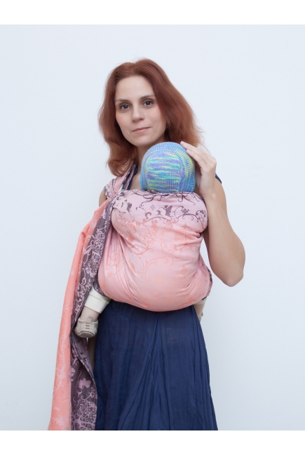 Слинг с кольцами для новорожденных Karaush Amira Coral с бамбуком
