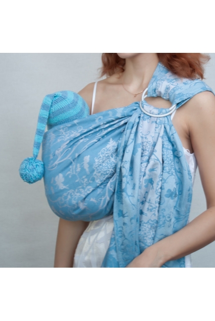 Слинг с кольцами для новорожденных Karaush Amira Mist с бамбуком