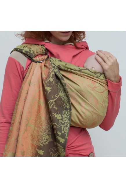 Слинг с кольцами для новорожденных Karaush Amira Wood Lilly с бамбуком