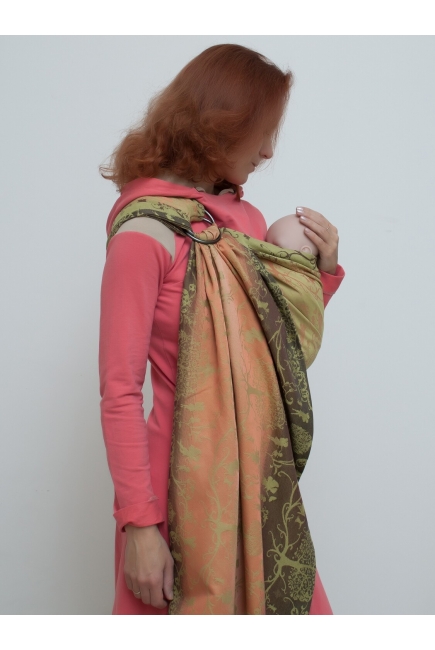Слинг с кольцами для новорожденных Karaush Amira Wood Lilly с бамбуком