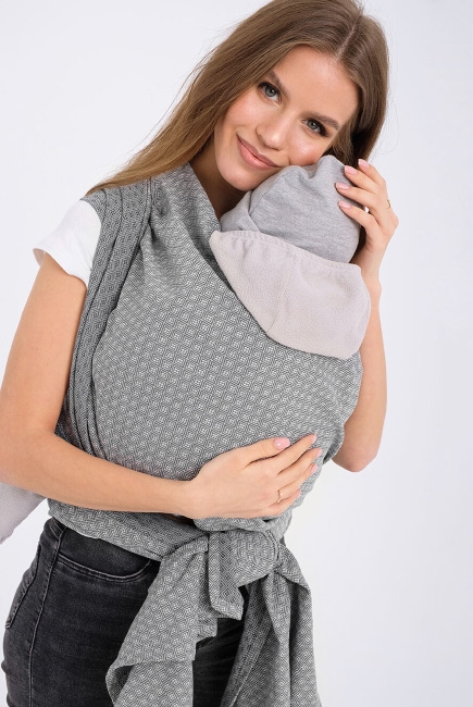 Слинг-шарф алмазного плетения YM, жемчужный