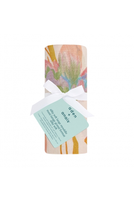 Бамбуковая пеленка для новорожденных Aden&Anais большая, Marine Gardens