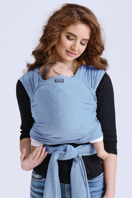Трикотажный слинг для новорожденных Diva Stretchy, Celeste