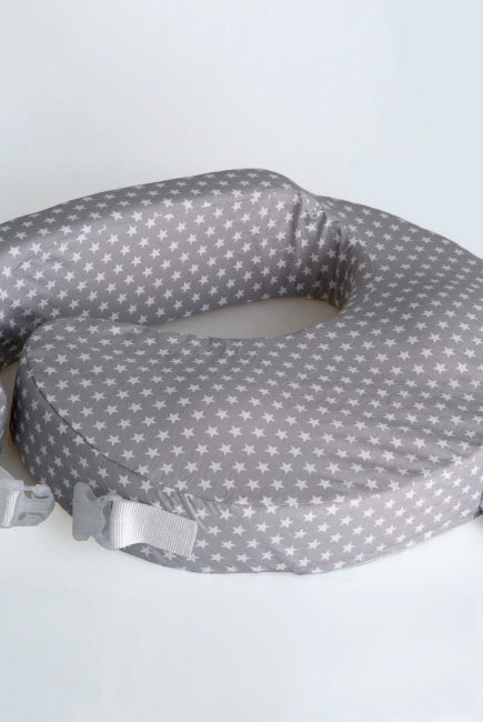 Подушка для кормления Loona эргономичная, Stars серый