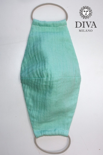 Многоразовая маска медицинская детская муслиновая, Green Mint