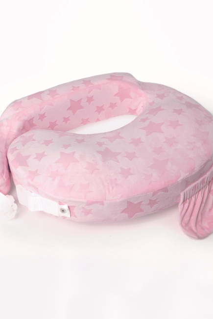 Подушка для кормления Loona эргономичная, Stars 3D розовый