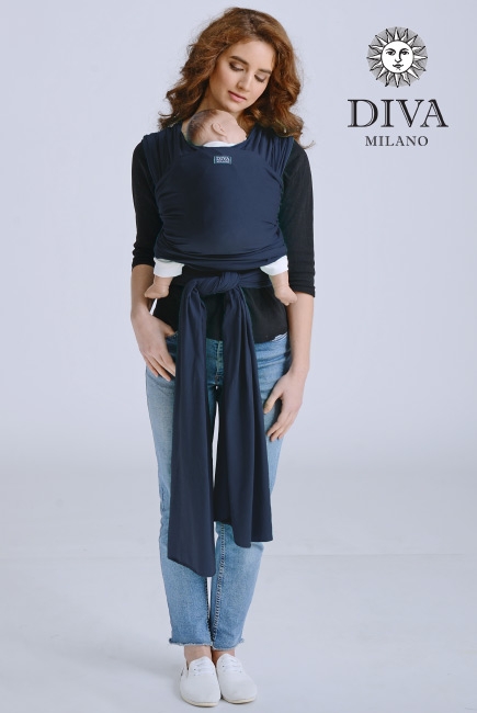 Трикотажный слинг для новорожденных Diva Stretchy, Navy