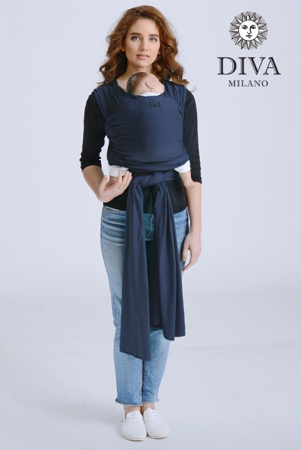 Трикотажный слинг для новорожденных Diva Stretchy, Navy