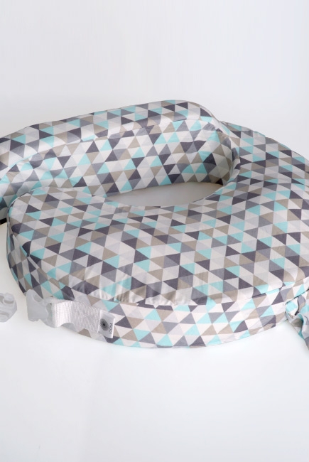 Подушка для кормления Loona эргономичная, Triangles лиловый