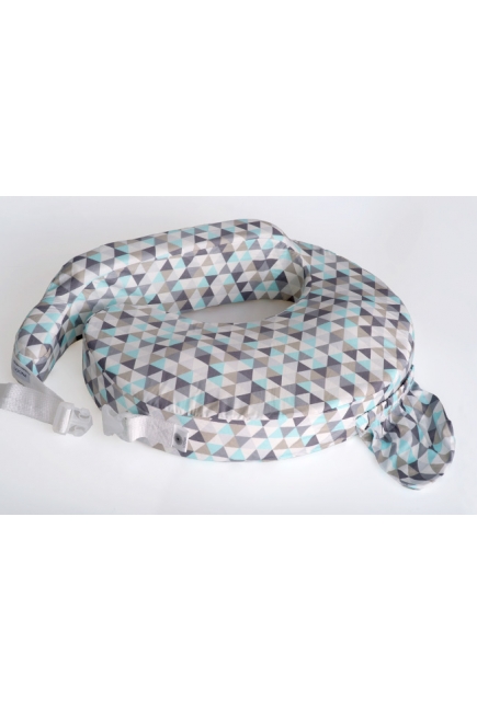 Подушка для кормления Loona эргономичная, Triangles лиловый