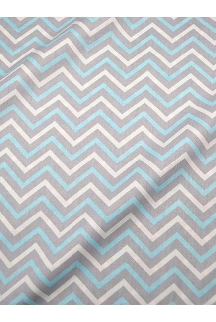 Подушка для кормления Loona эргономичная, Zigzag голубой