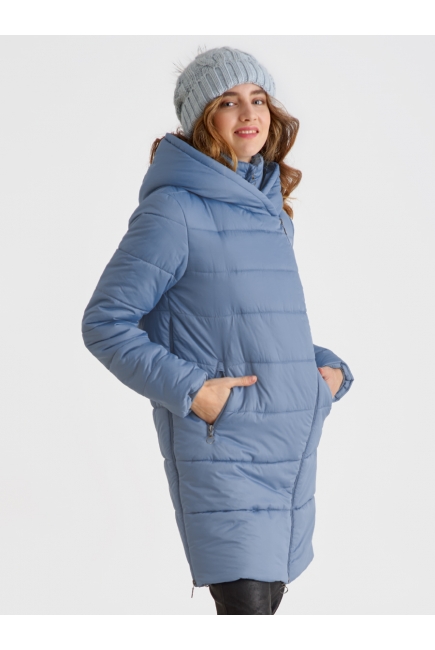 Слингокуртка зимняя (трансформер) 3в1, цвет серо-голубой