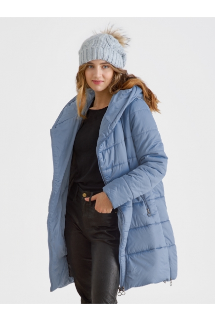 Слингокуртка зимняя (трансформер) 3в1, цвет серо-голубой