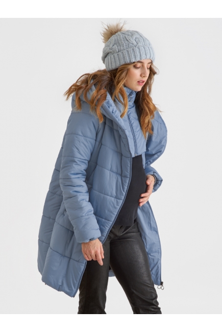 Слингокуртка зимняя (трансформер) 3в1, цвет серо-голубой