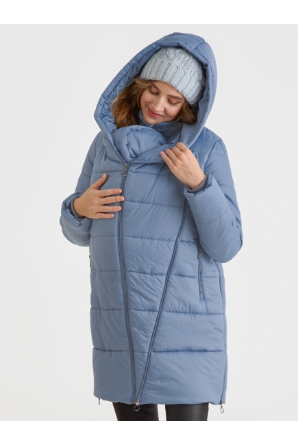 Слингокуртка зимняя (трансформер) 3в1, цвет серо-голубой