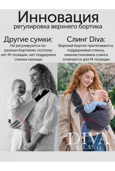 Слинг переноска (сумка) Diva Milano, Velvet Ecru