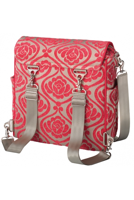 Petunia Boxy Backpack: Almond Raspberry