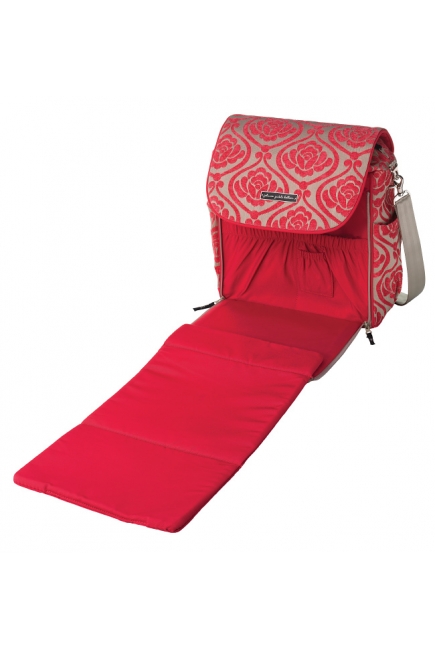 Petunia Boxy Backpack: Almond Raspberry