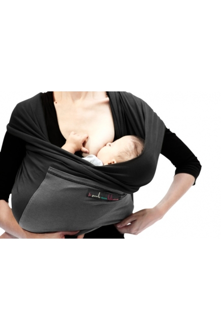 Слинг-шарф JPMBB трикотажный, цвет "черный-антрацит"