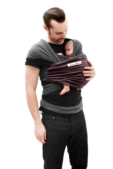 Слинг-шарф JPMBB трикотажный, цвет "антрацит-сливовый"