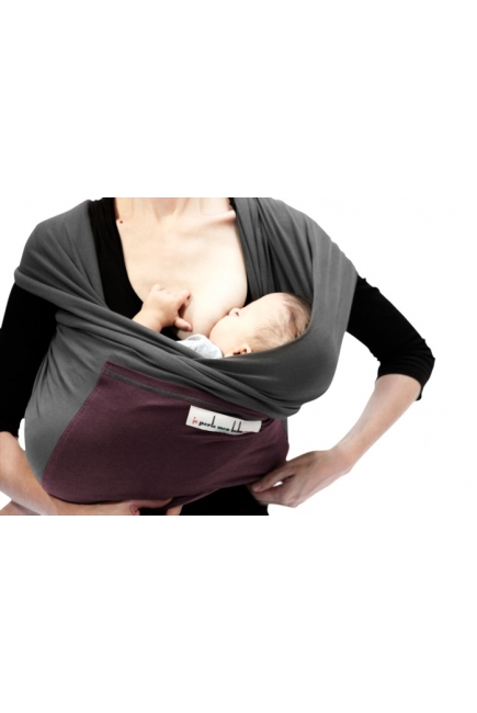 Слинг-шарф JPMBB трикотажный, цвет "антрацит-сливовый"