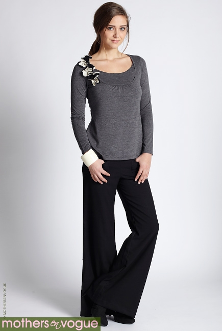 Топ для кормления Mothers en Vogue "Florica", серый