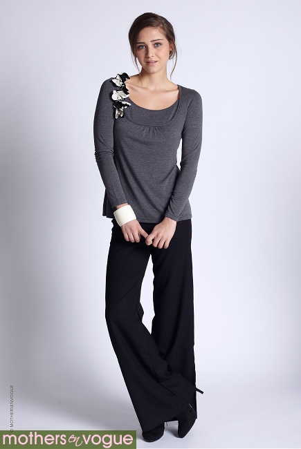 Топ для кормления Mothers en Vogue "Florica", серый