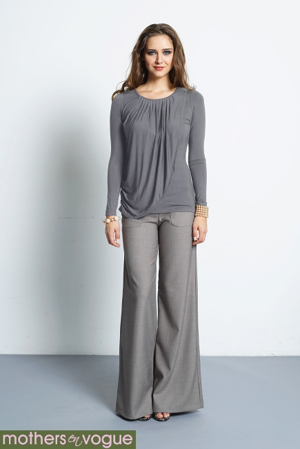 Топ для кормления Mothers en Vogue "Goddess Drape", цвет серый