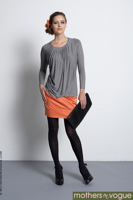 Топ для кормления Mothers en Vogue "Goddess Drape", цвет серый