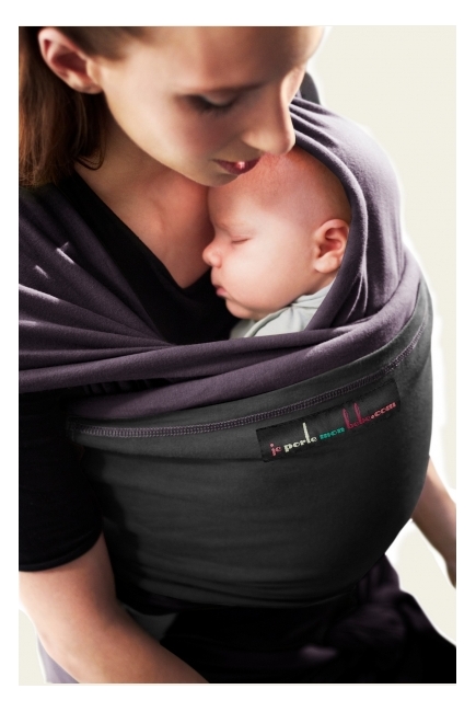 Слинг-шарф JPMBB трикотажный, цвет "баклажан-черный"