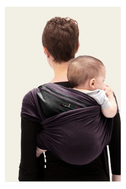 Слинг-шарф JPMBB трикотажный, цвет "баклажан-черный"