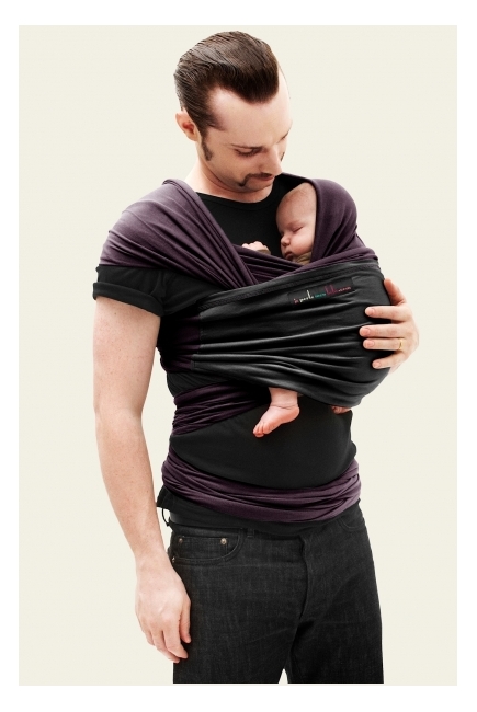 Слинг-шарф JPMBB трикотажный, цвет "баклажан-черный"