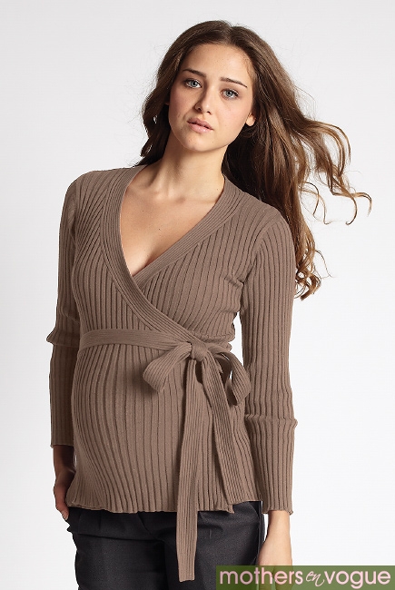 Кардиган для кормящих Beck's Ribbed-Knit, бежевый